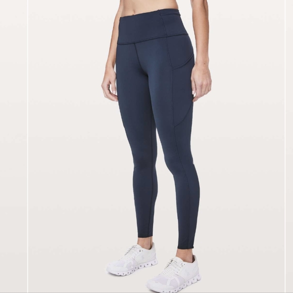 lululemon athletica Pants - Lululemon Fast and Free High Rise Tight True Navy Inseam 25" IMPERFECT